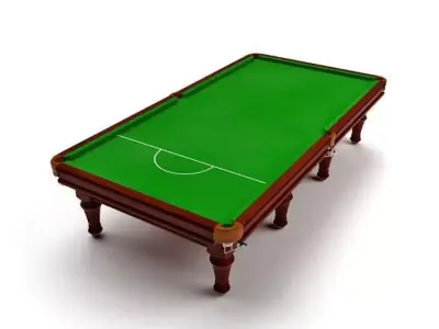 Wooden Pool Table 3D model
