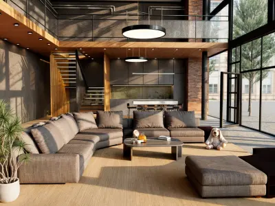 INDUSTRIAL INTERIOR SCENE 3D model