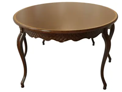 Classic table with carvings 3000 3D model