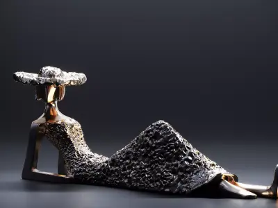 The Lady in the Hat 3D print model