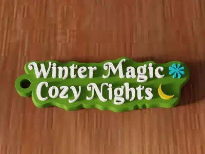 Winter Magic Cozy Nights Keychain - 462 3D print model