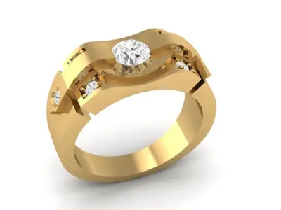 LUXURY DIAMOND RING 44 3D print model