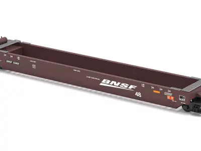 Husky Stack Railcar BNSF 3D model