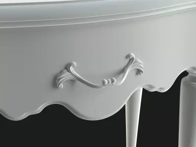 Antique-Style Bedside Table A 3D model