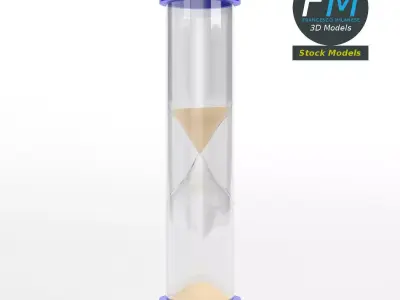 Toy sand timer hourglass 1 3D model