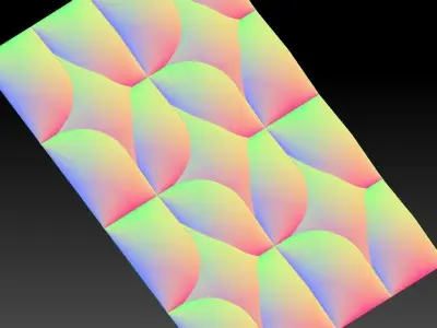 3D WALLPANEL 600MM x 600MM 3D model