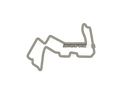 Singapore F1 Racing Track 2025 3D print model