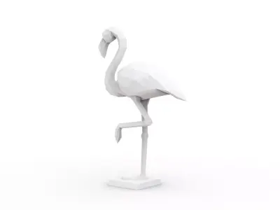 Low-Poly Flamingo 3D Printable 3D print model