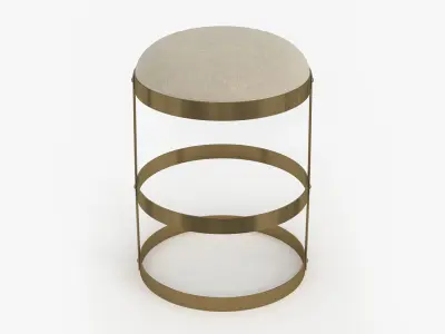  Noir Dior Counter Stool Low-poly 3D model