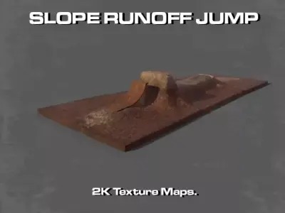 SLOPE RUNOFF JUMP Low-poly 3D model