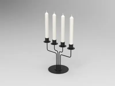 Candlestick - Candles 3D model