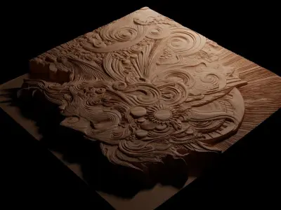 Mimir CNC 3d Print High Relief Sand Casting 3D print model