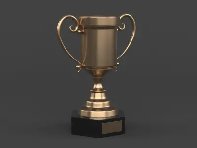 Trophy Cup 3D model 6