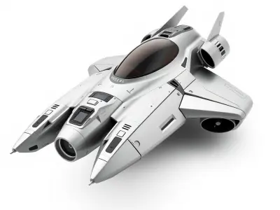 Futuristic Spaceship Model Pack Low-poly 3D model purchase
