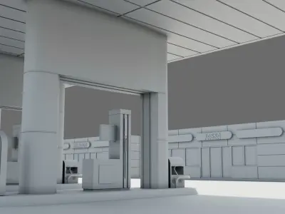 Gas Station ID013 3D model