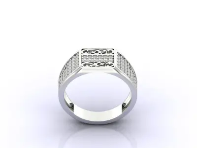Print Ready STL 3DM  Gents Rings Diamond Men Ring  3D print model 227