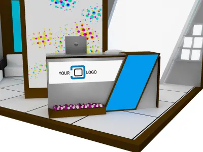  Booth Exhibition Stand a555a 3D model