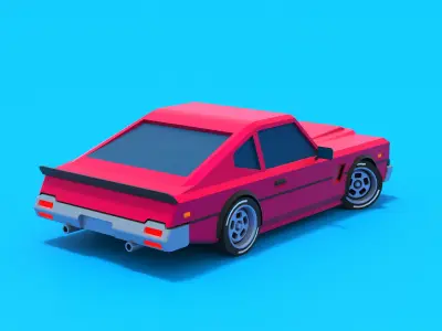 Muscle Car Low-poly 3D model