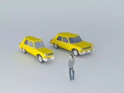 70s car 3 Free 3D model