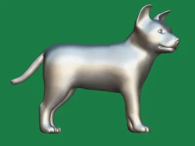 Belgian Shepherd Puppy Dog Low-poly 3D model