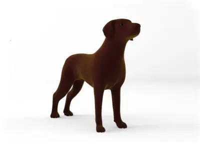 Dog full body Low-poly 3D model