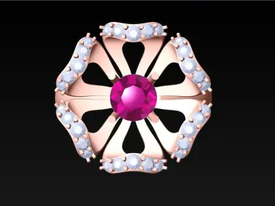 Flower Rings - Womens Ring - N762846 3D print model