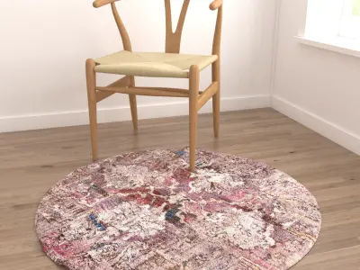 Round Rug Set 40 3D model