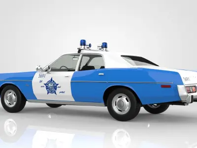 Plymouth Fury Police 1977 3D model