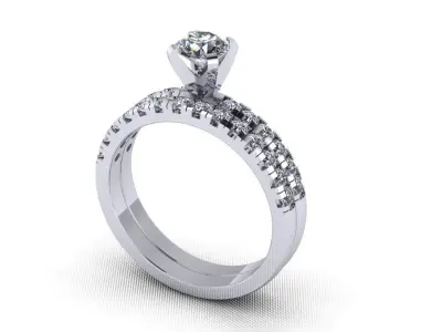 Solitaire ring  3D print model buy