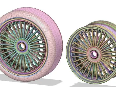 52mm Diameter 12MM HEX RC Wheels Work Emitz 3D print model