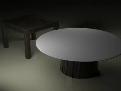 Table with glass top Free 3D model
