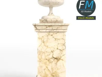 Vase on a pedestal 3D model