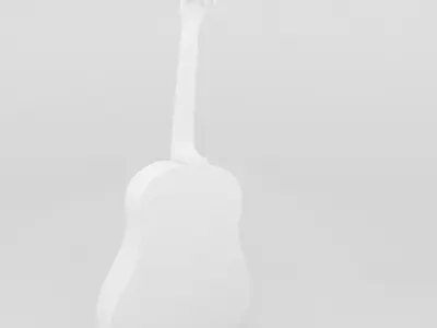 Acoustic guitar 3D model