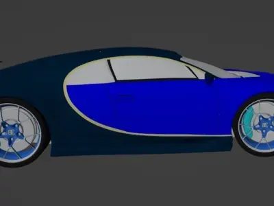 Bugatti-chiron racing car 3D print model