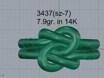 Knot Ring 3437 3D print model