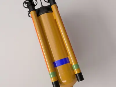 Seafox toy car with wheels 3D model