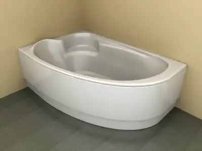 Acrylic Corner Bathtub 3D model