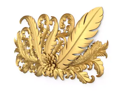 Modern Relief Wall Mural Decor CNC 3D Print 03 3D print model