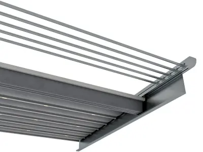 Motorized Pergola 1 Chrome 3D model