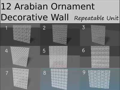 Arabian Ornament Pattern Collection 3D model