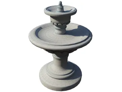 Medieval Fountain Low-poly 3D model get