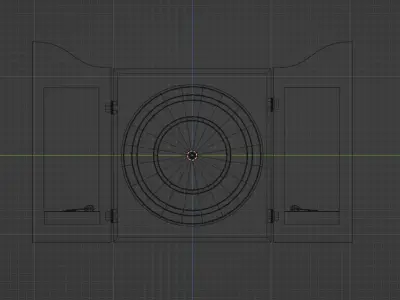 DartBoard dart board and darts Low-poly 3D model