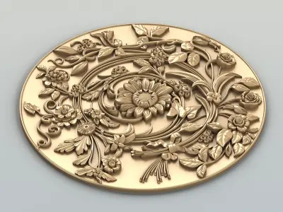 Round rosette 025 3D model