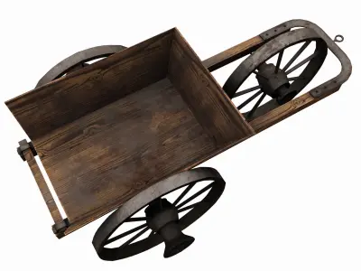 Medieval Cart  Low-poly 3D model