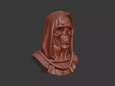 Veiled Bride Skull Bust 3D Model -STL Printable Gothic Sculpture 3D print model