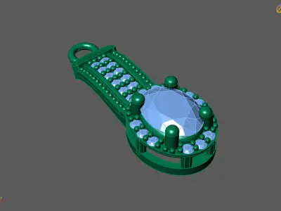 Women Pendants 3DM STL Pendant Renders Details 3D print model 3D print model