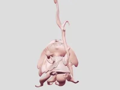 cartoon character magic 3D print model