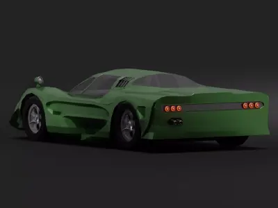 LMP Race Car LowPoly Low-poly 3D model