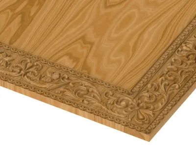 Carved picture frame STL 3D model 9