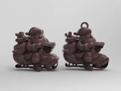 christmas sanda decor  3D print model